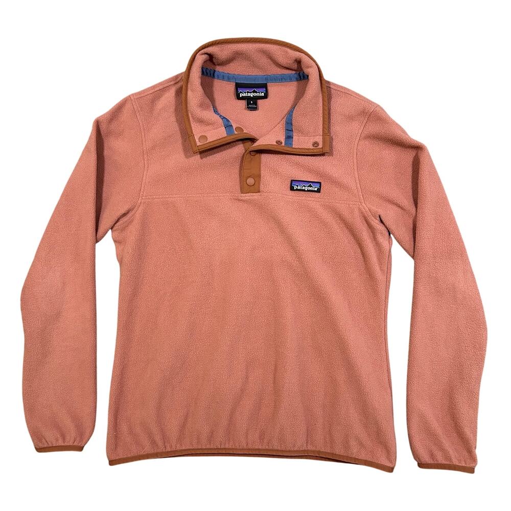 Patagonia Women’s Micro D Snap T-Fleece Small Pullover Peach Jacket